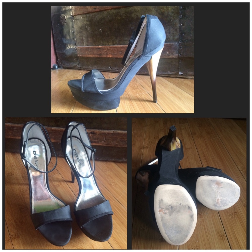 Bebe platform stilettos.
